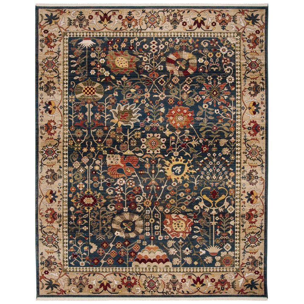 KASHAN, BLUE / TAN, 9' X 12', Area Rug. Picture 1
