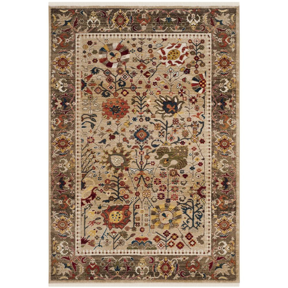 KASHAN, BEIGE / TAUPE, 5'-1" X 7'-5", Area Rug. Picture 1