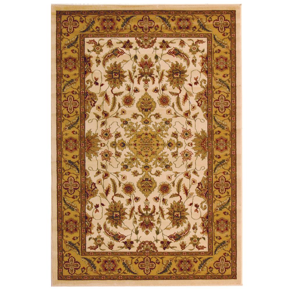 LYNDHURST, IVORY / TAN, 5'-3" X 7'-6", Area Rug. Picture 1