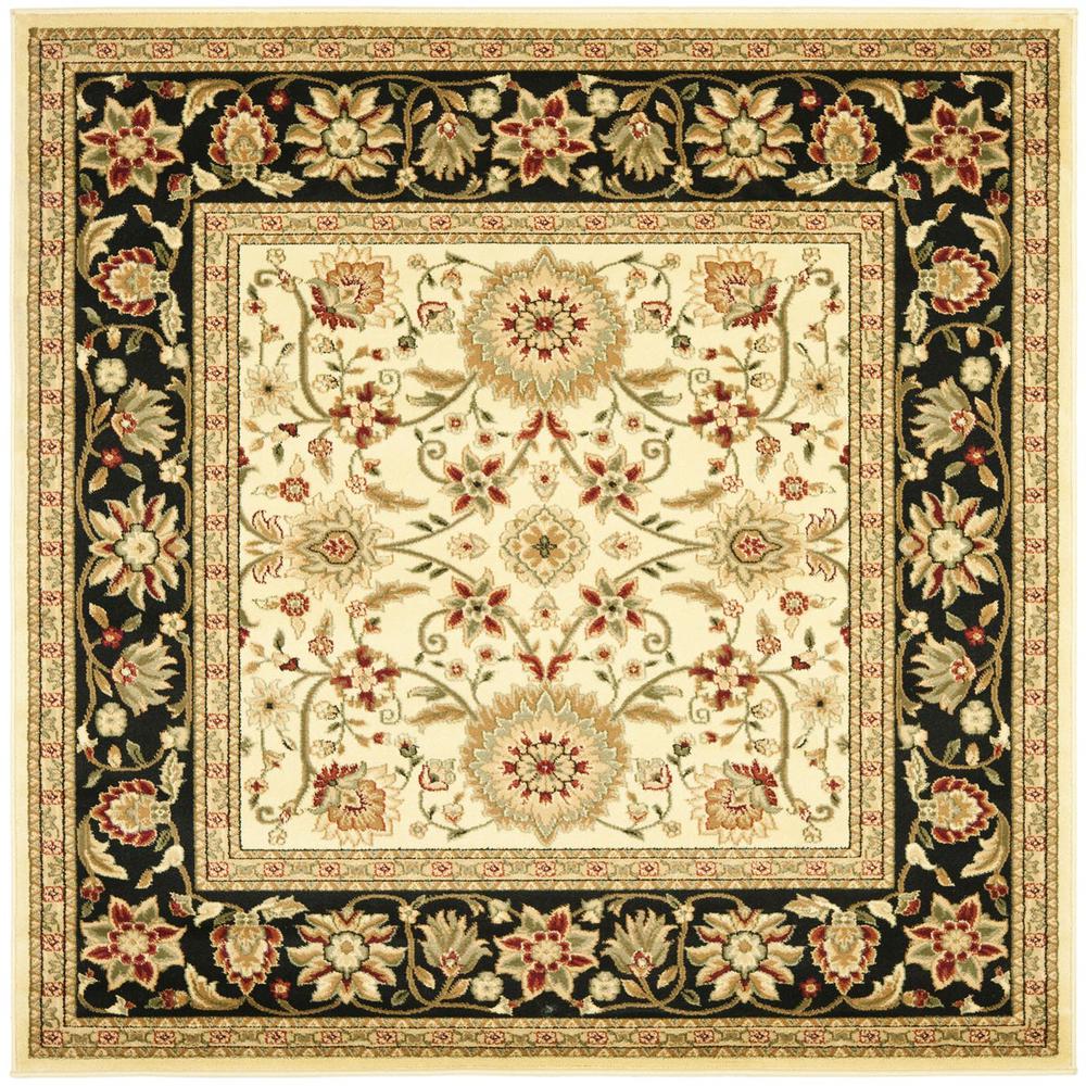 LYNDHURST, IVORY / BLACK, 8' X 8' Square, Area Rug. Picture 1