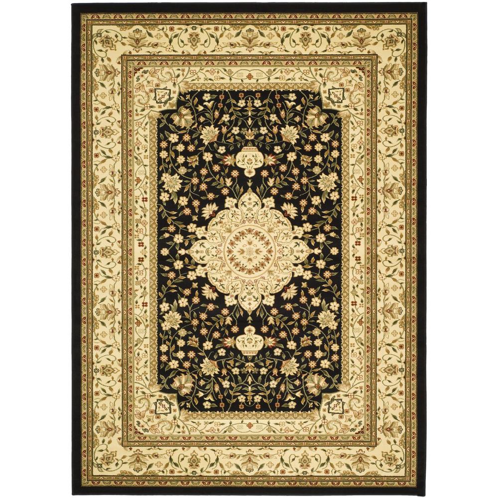 LYNDHURST, BLACK / IVORY, 9' X 12', Area Rug, LNH213A-9. The main picture.