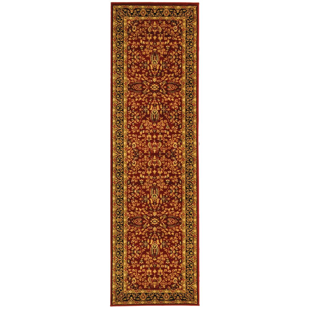 LYNDHURST, RED / BLACK, 2'-3" X 12', Area Rug, LNH214A-212. Picture 1
