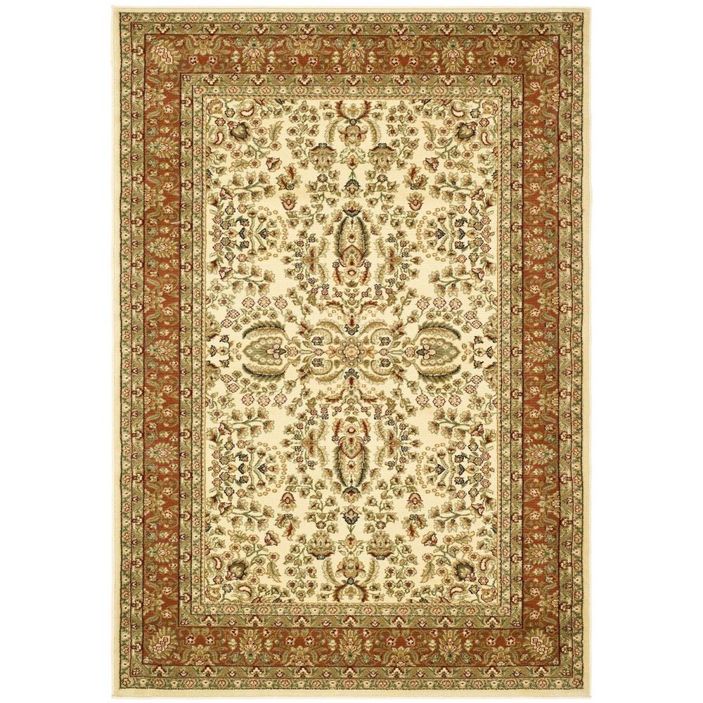 LYNDHURST, IVORY / RUST, 5'-3" X 7'-6", Area Rug, LNH214R-5. Picture 1