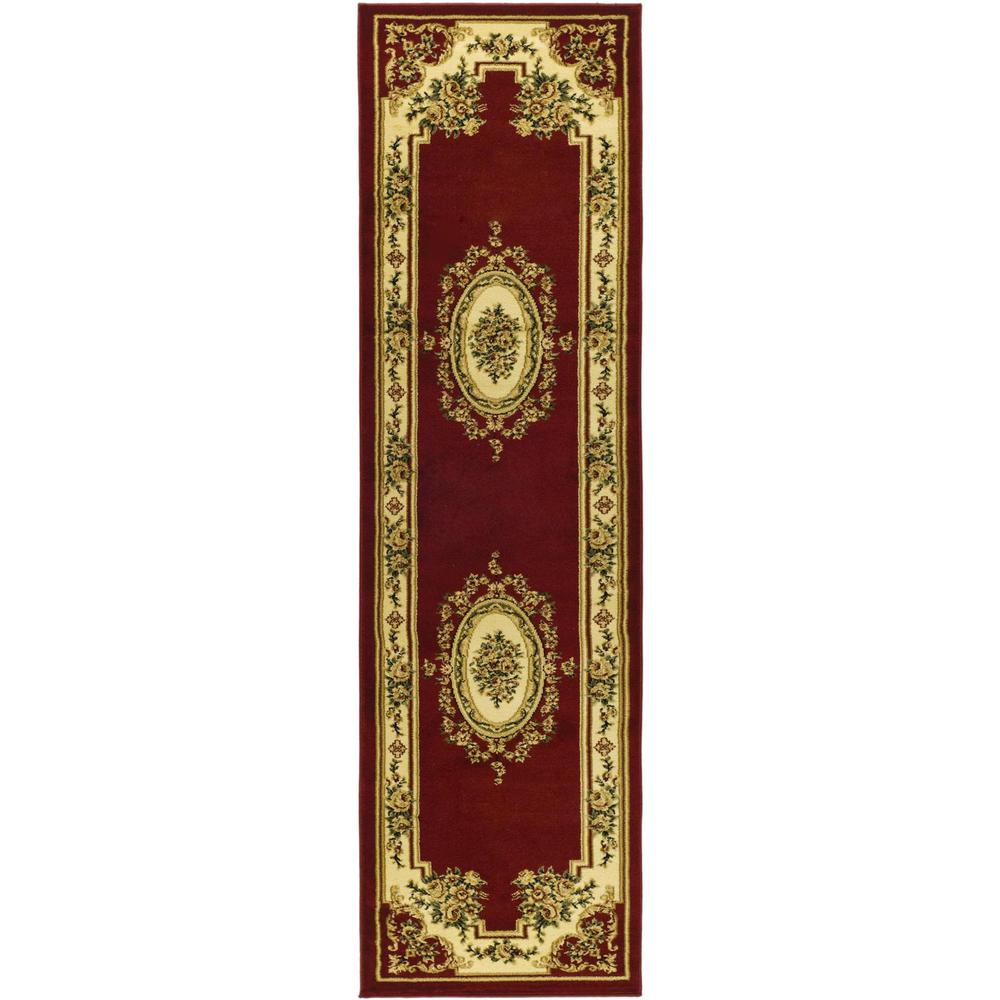 LYNDHURST, RED / IVORY, 2'-3" X 8', Area Rug, LNH218C-28. Picture 1
