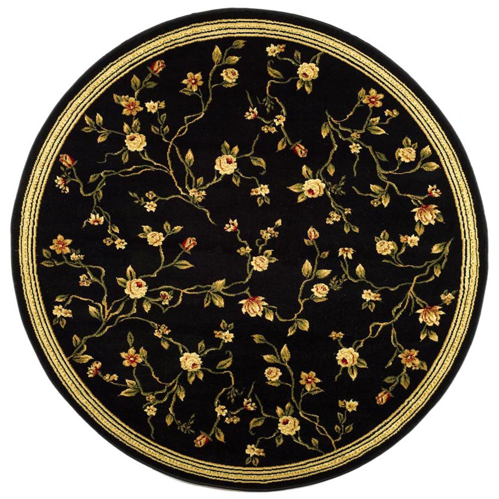 LYNDHURST, BLACK, 8' X 8' Round, Area Rug. The main picture.