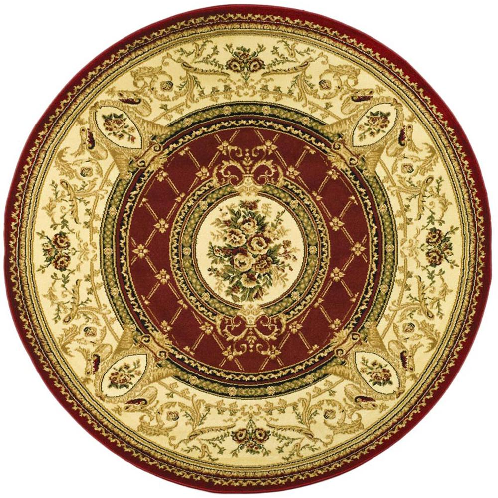 LYNDHURST, RED / IVORY, 8' X 8' Round, Area Rug, LNH223B-8R. Picture 1