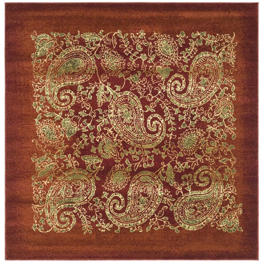 LYNDHURST, RED / MULTI, 8' X 8' Square, Area Rug. Picture 1