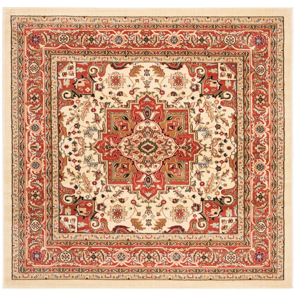 LYNDHURST, IVORY / RUST, 6' X 6' Square, Area Rug, LNH330R-6SQ. Picture 1