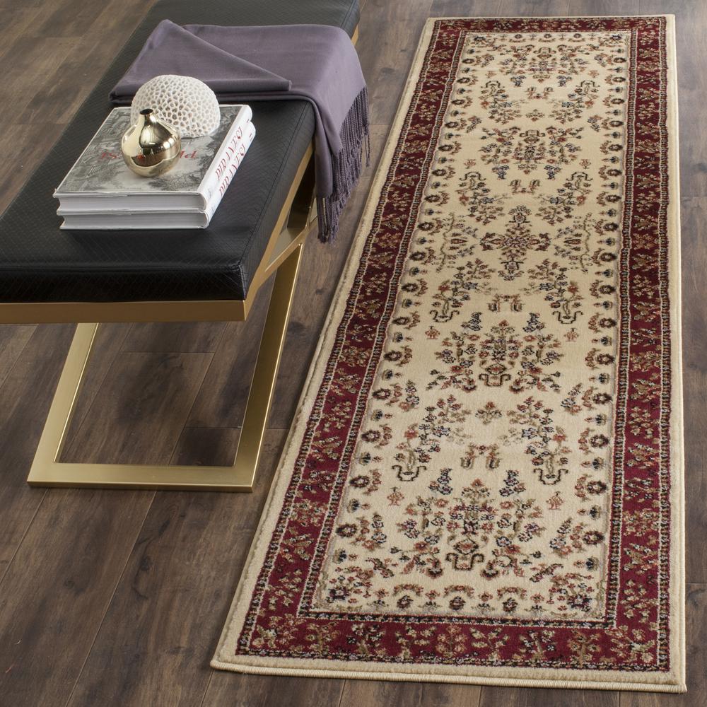 LYNDHURST, IVORY / RED, 2'-3" X 8', Area Rug, LNH331A-28. Picture 2