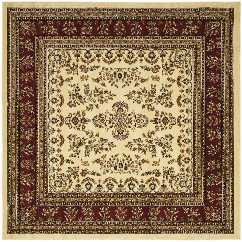 LYNDHURST, IVORY / RED, 8' X 8' Square, Area Rug, LNH331A-8SQ. Picture 1