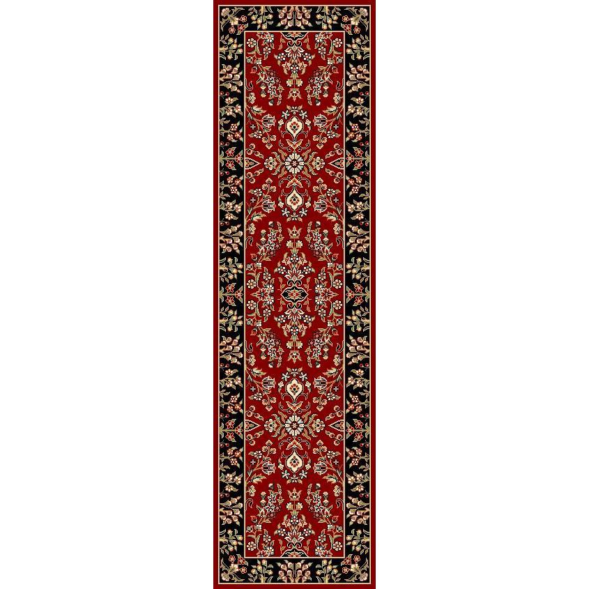 LYNDHURST, RED / BLACK, 2'-3" X 14', Area Rug, LNH331B-214. The main picture.