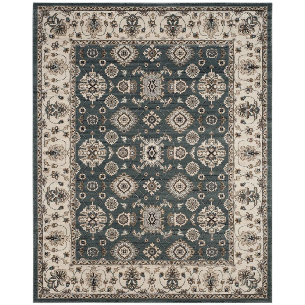 LYNDHURST, TEAL / CREAM, 9' X 12', Area Rug. Picture 1