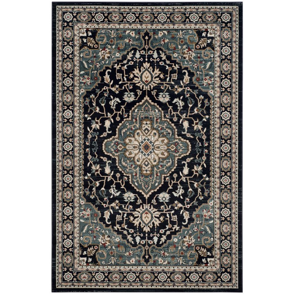 LYNDHURST, ANTHRACITE / TEAL, 9' X 12', Area Rug. Picture 1