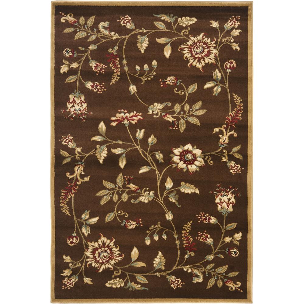 LYNDHURST, BROWN / MULTI, 4' X 6', Area Rug, LNH552-2591-4. Picture 1