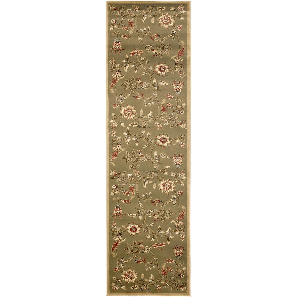 LYNDHURST, GREEN / MULTI, 2'-3" X 16', Area Rug. Picture 1