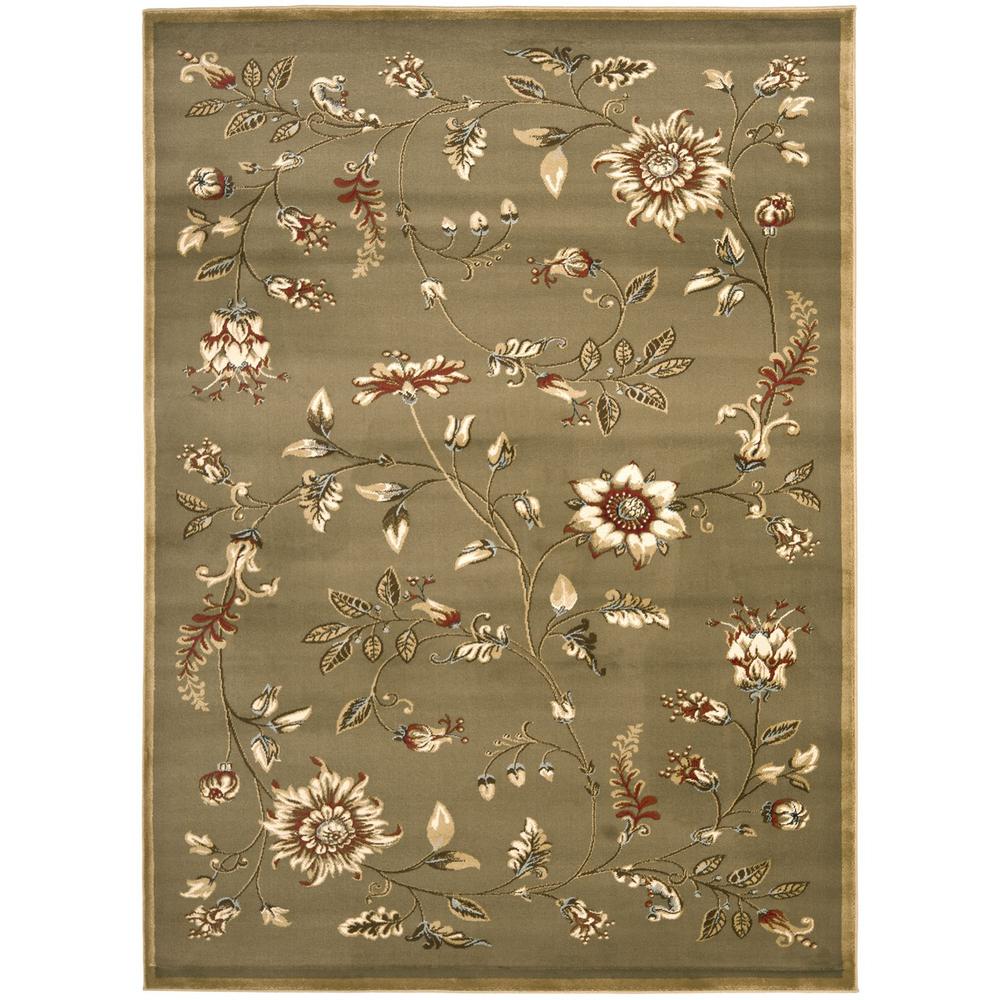 LYNDHURST, GREEN / MULTI, 4' X 6', Area Rug. Picture 1