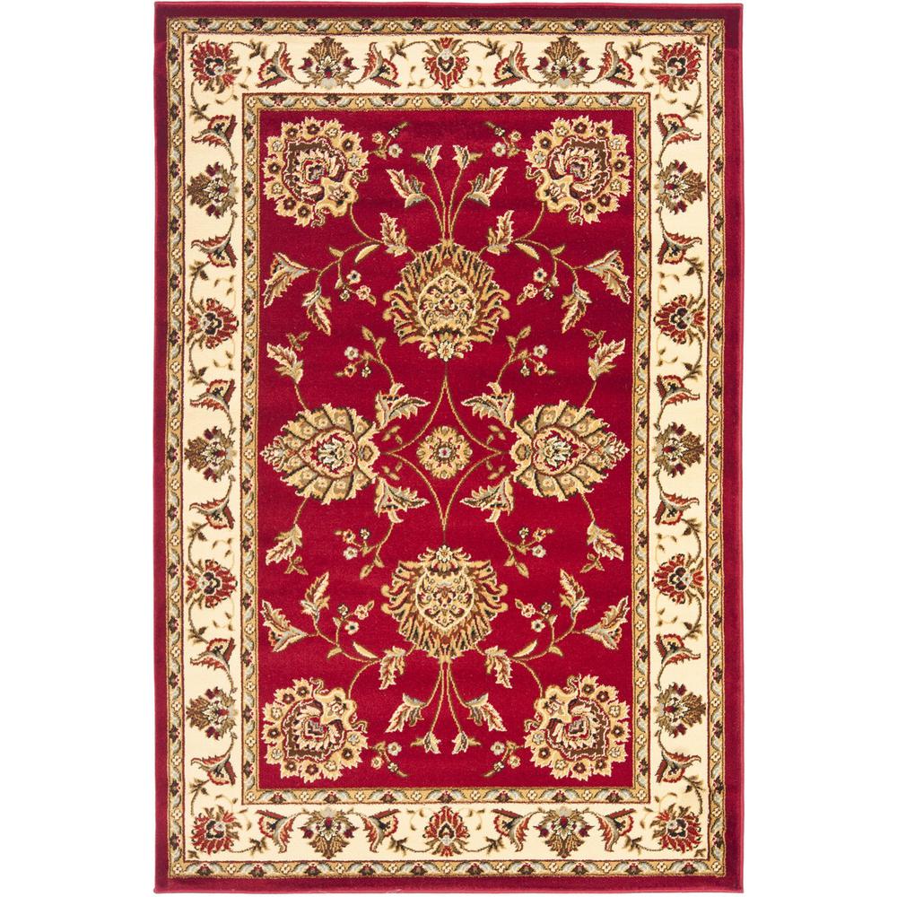 LYNDHURST, RED / IVORY, 4' X 6', Area Rug, LNH555-4012-4. Picture 1
