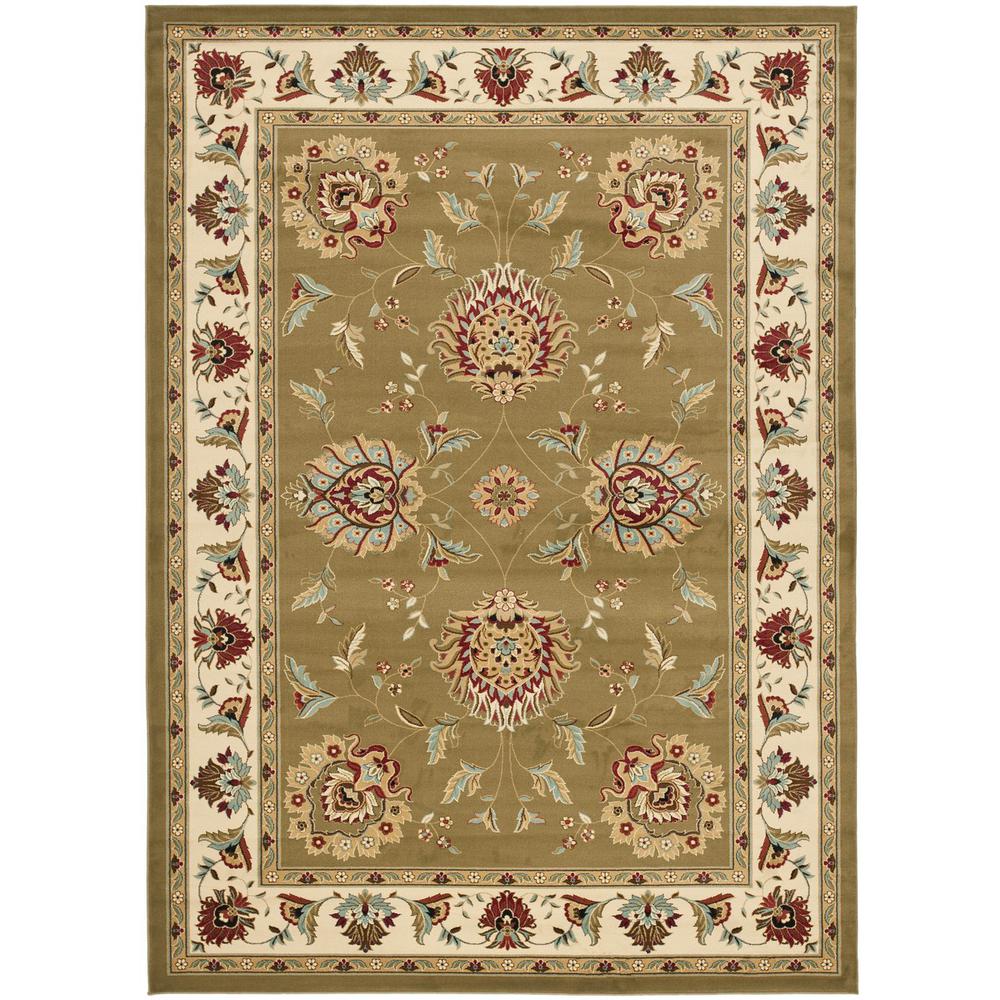 LYNDHURST, GREEN / IVORY, 8' X 11', Area Rug, LNH555-5212-8. Picture 1