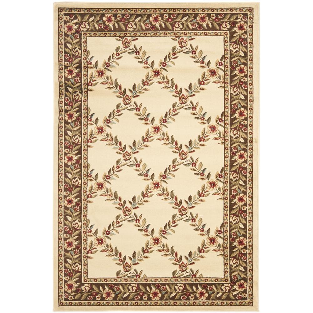 LYNDHURST, IVORY / BROWN, 4' X 6', Area Rug, LNH557-1225-4. Picture 1