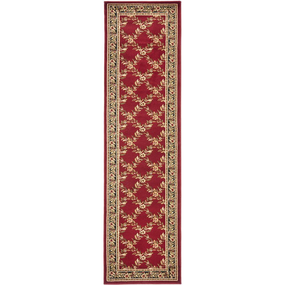 LYNDHURST, RED / BLACK, 2'-3" X 16', Area Rug, LNH557-4090-216. Picture 1