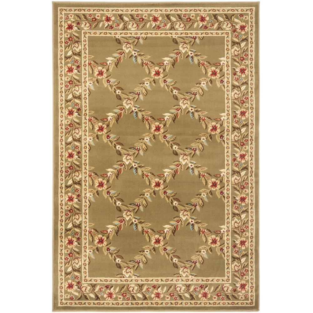 LYNDHURST, GREEN / GREEN, 4' X 6', Area Rug. Picture 1