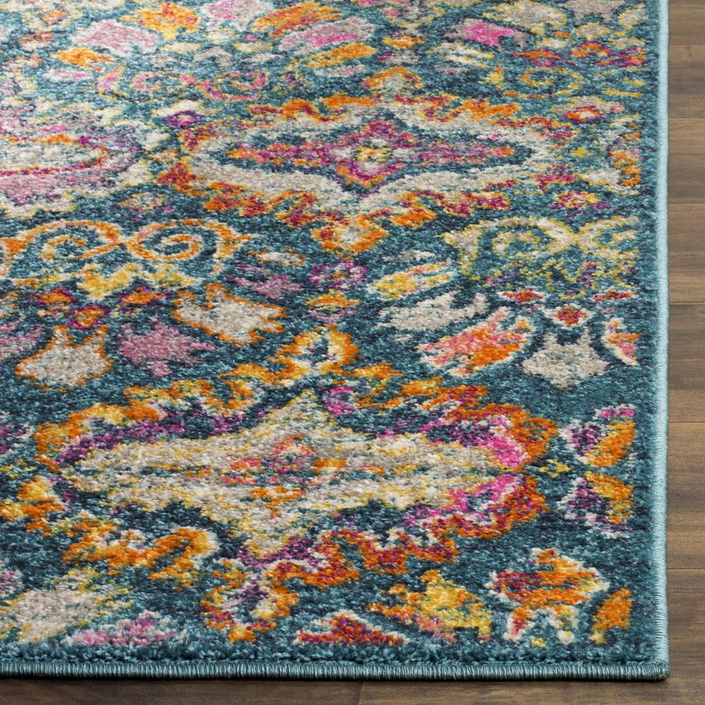 MADISON, BLUE / ORANGE, 4' X 6', Area Rug, MAD144A-4. The main picture.