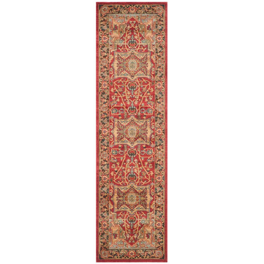 MAHAL, NATURAL / NAVY, 2'-2" X 12', Area Rug. The main picture.