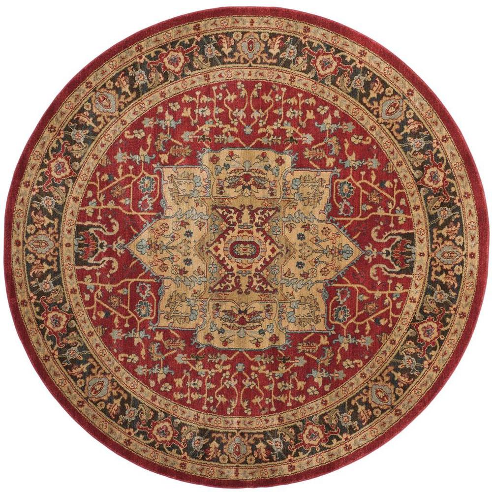 MAHAL, NATURAL / NAVY, 6'-7" X 6'-7" Round, Area Rug. Picture 1