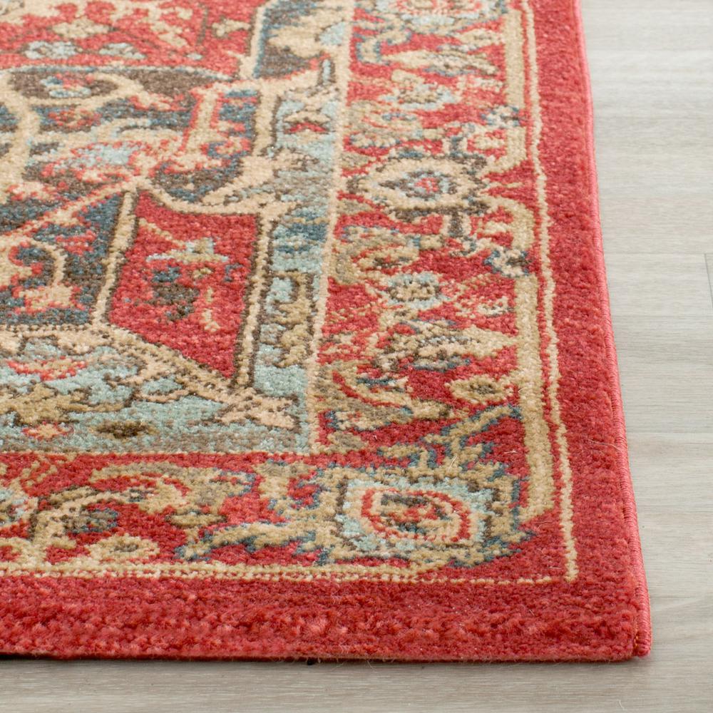 MAHAL, RED / RED, 2'-2" X 12', Area Rug. Picture 1