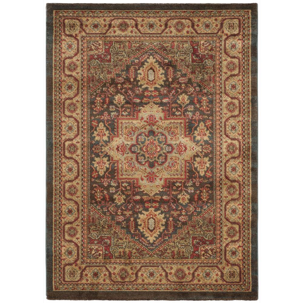 MAHAL, NAVY / NATURAL, 4' X 5'-7", Area Rug, MAH656E-4. Picture 1