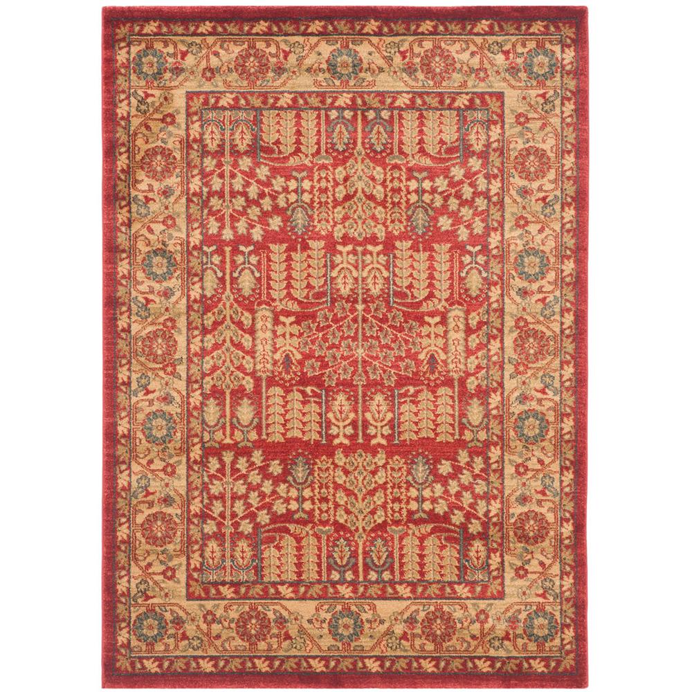 MAHAL, RED / NATURAL, 4' X 5'-7", Area Rug, MAH697A-4. Picture 1