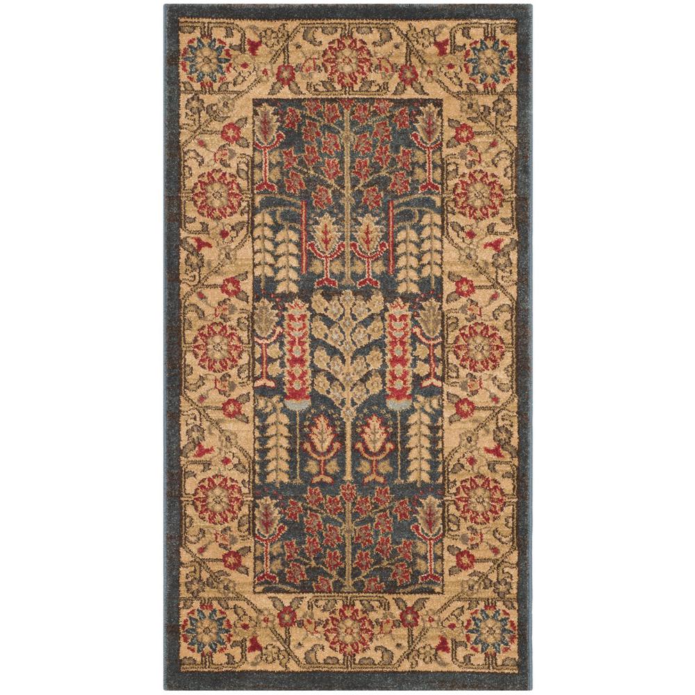 MAHAL, NAVY / NATURAL, 3' X 5', Area Rug, MAH697E-3. Picture 1