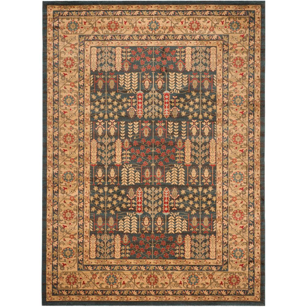 MAHAL, NAVY / NATURAL, 8' X 11', Area Rug, MAH697E-8. Picture 1