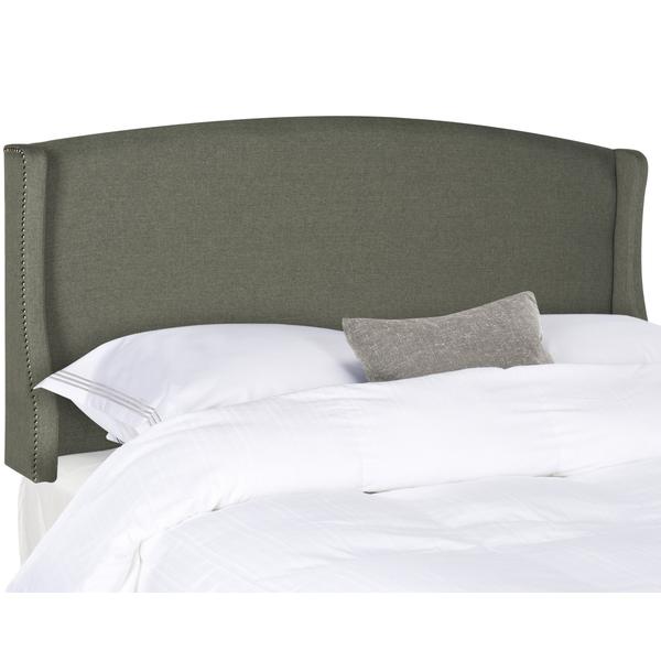 AUSTIN GREY WINGED LINEN HEADBOARD - SILVER NAIL HEADS, MCR4003D-T. The main picture.