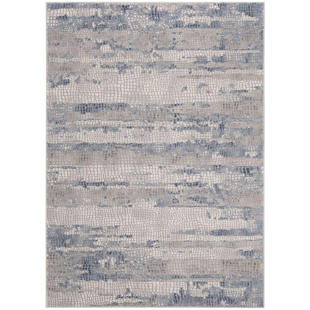 MEADOW 100, GREY / NAVY, 5'-3" X 7'-6", Area Rug. The main picture.