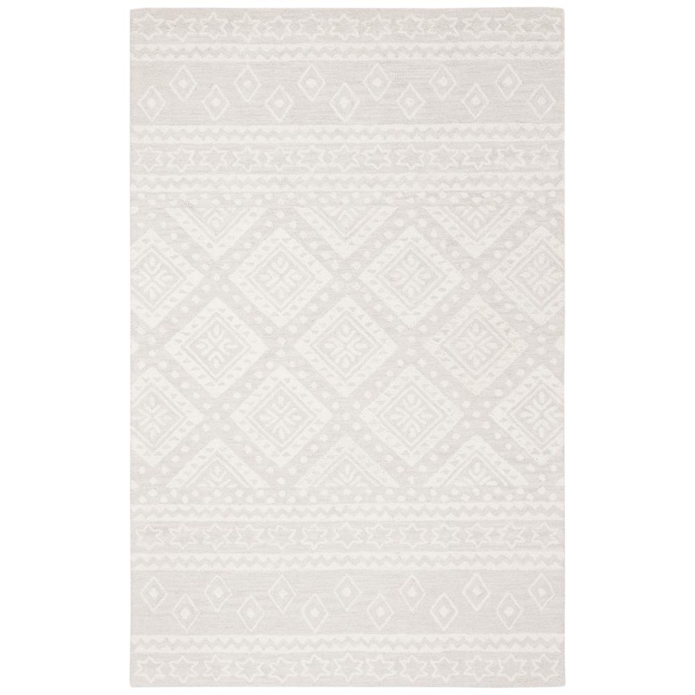 MICRO-LOOP, GREY / IVORY, 5' X 8', Area Rug, MLP501G-5. Picture 1