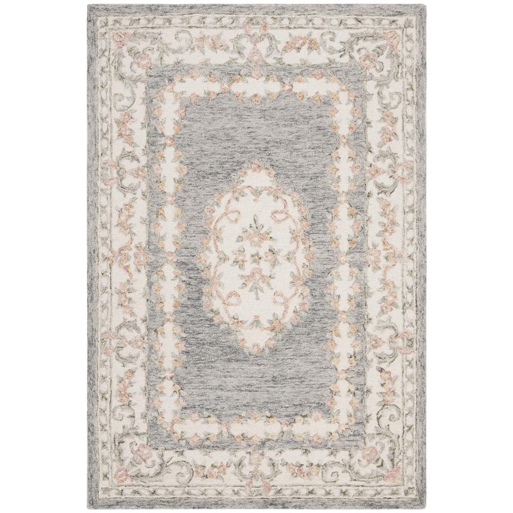 MICRO-LOOP, GREY / IVORY, 4' X 6', Area Rug, MLP903F-4. Picture 1