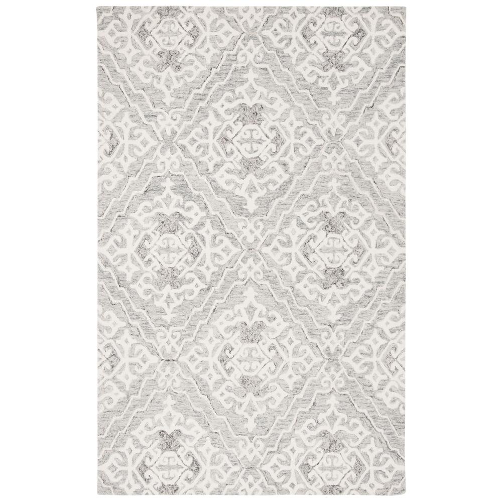 MICRO-LOOP, GREY / IVORY, 4' X 6', Area Rug, MLP905F-4. Picture 1