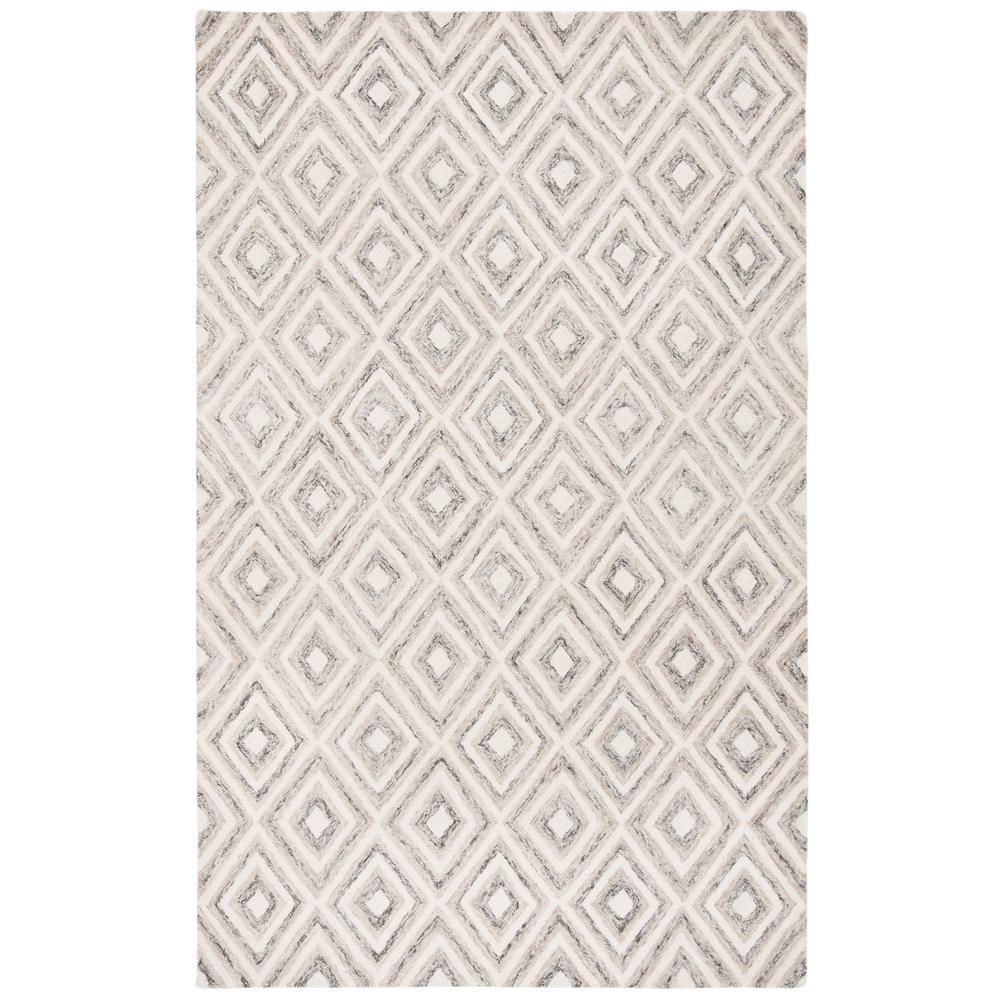 MICRO-LOOP, GREY / IVORY, 5' X 8', Area Rug, MLP906F-5. Picture 1