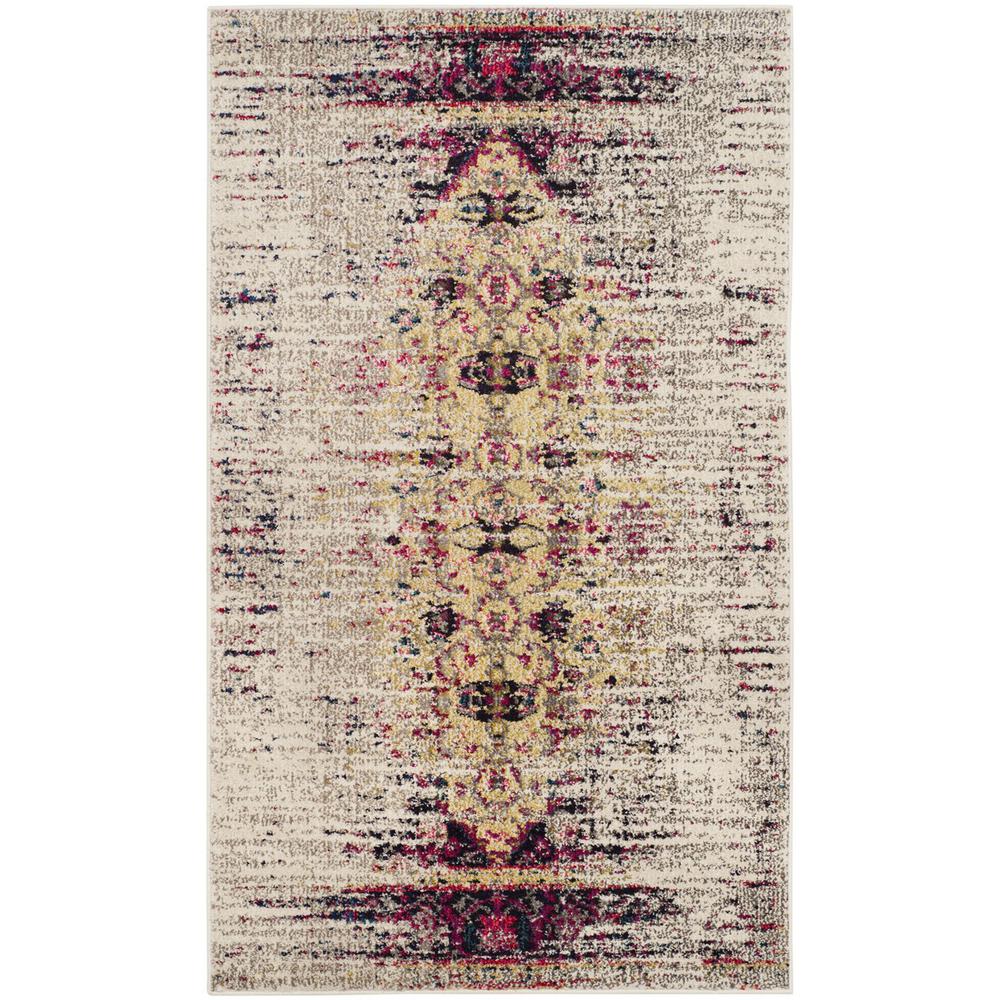 MONACO, IVORY / PINK, 3' X 5', Area Rug, MNC209R-3. Picture 1