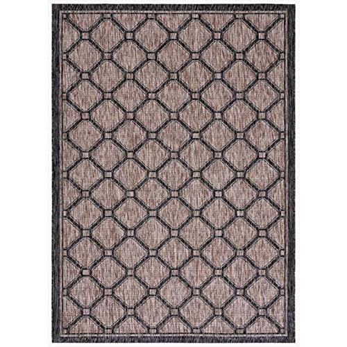 COURTYARD, NATURAL / BLACK, 2' X 3'-7", Area Rug, CY8471-37312-2. Picture 1