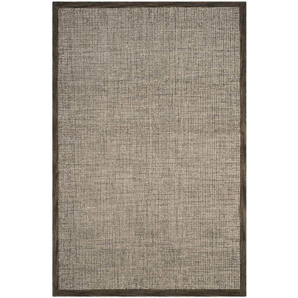 Abstract, BROWN / IVORY, 6' X 9', Area Rug. Picture 1