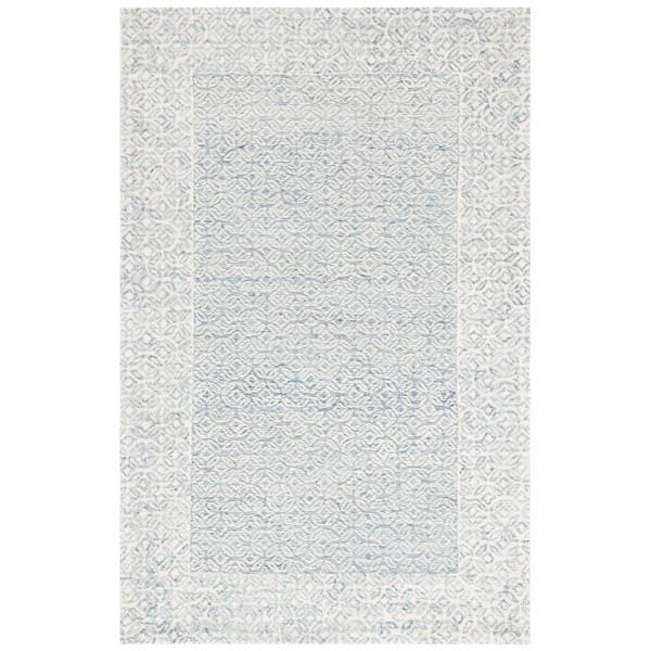 Abstract, BLUE / IVORY, 5' X 8', Area Rug, ABT342N-5. Picture 1