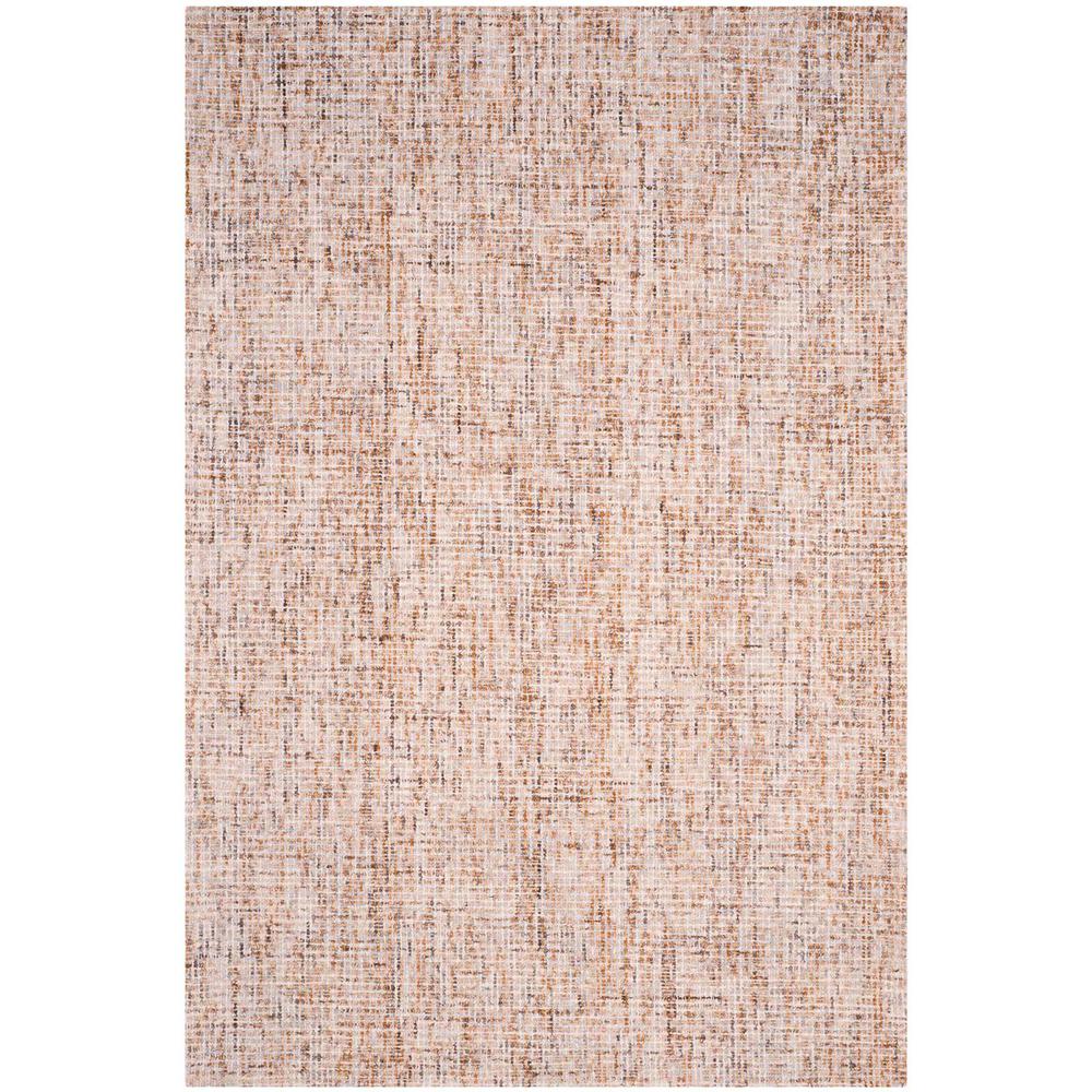 Abstract, BEIGE / RUST, 6' X 9', Area Rug. Picture 1