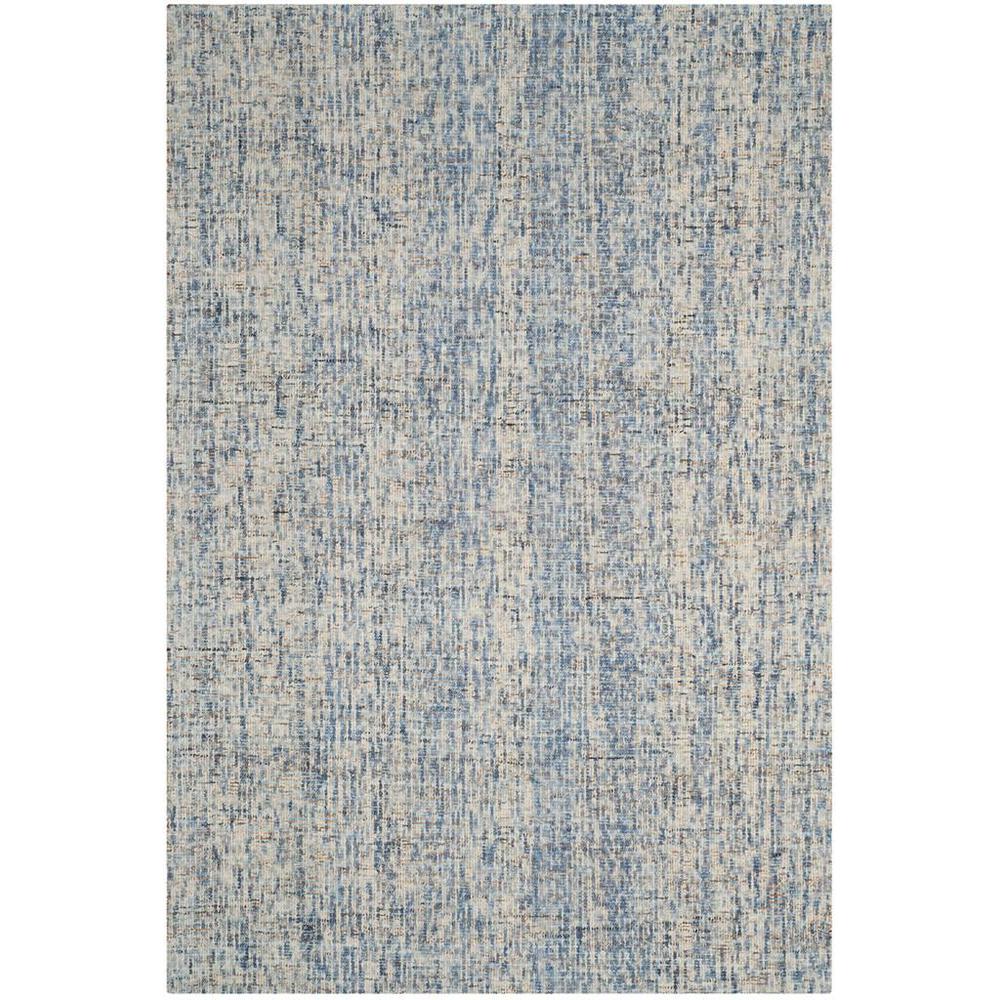 Abstract, DARK BLUE / RUST, 6' X 9', Area Rug. Picture 1