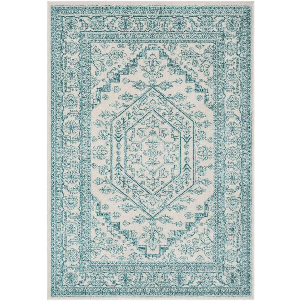 Adirondack, IVORY / TEAL, 6' X 9', Area Rug, ADR108G-6. Picture 1