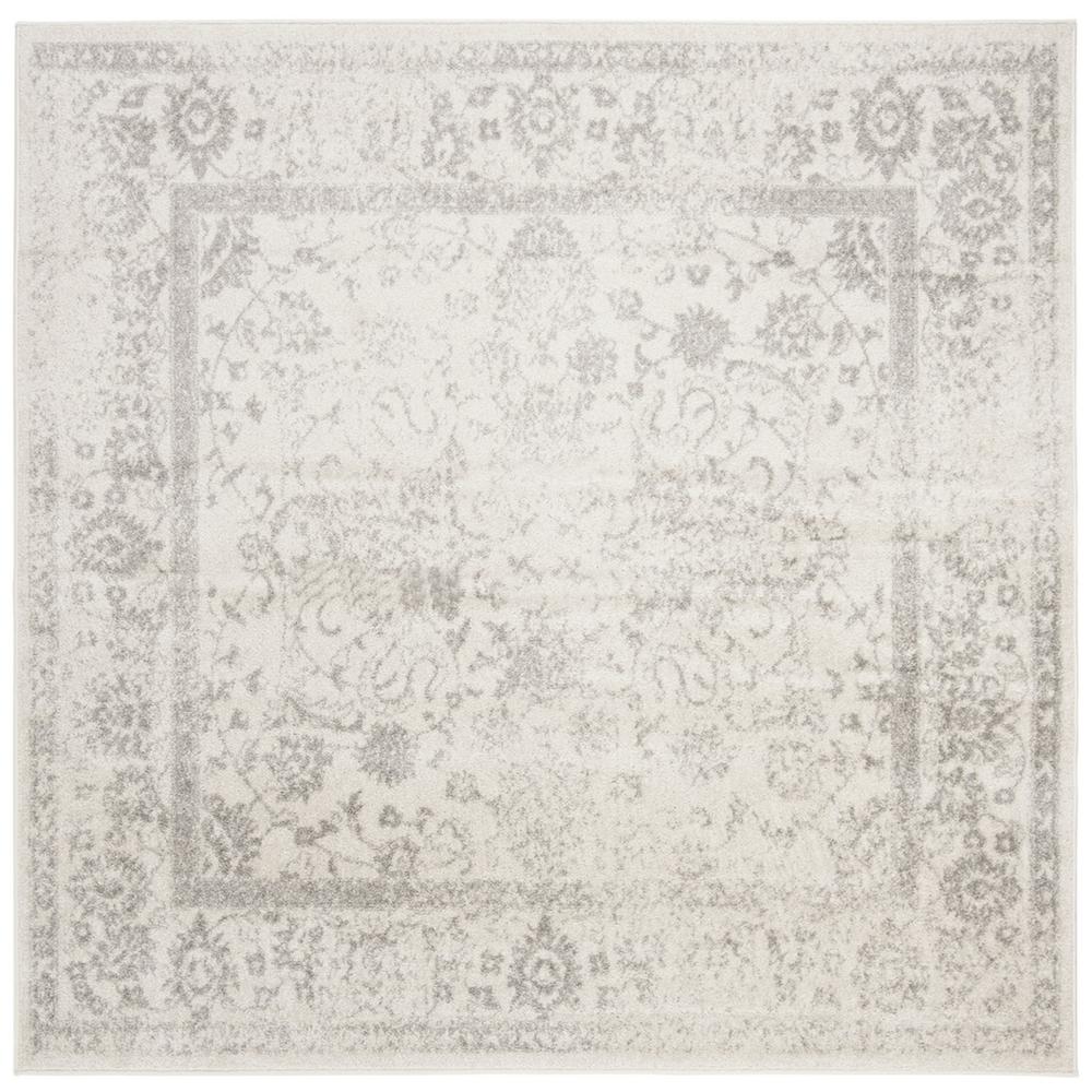 Adirondack, IVORY / SILVER, 5' X 5' Square, Area Rug. Picture 1