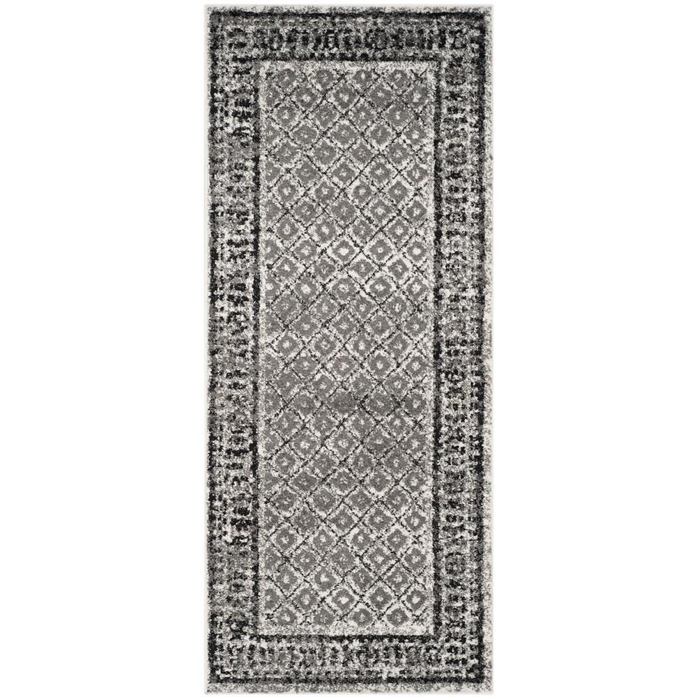 Adirondack, IVORY / SILVER, 2'-6" X 18', Area Rug, ADR110B-218. Picture 1