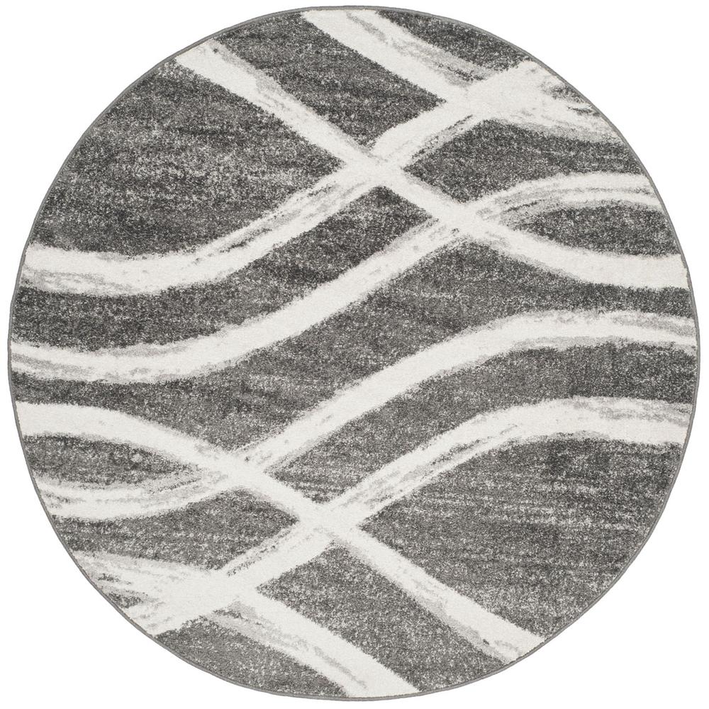 Adirondack, CHARCOAL / IVORY, 8' X 8' Round, Area Rug. Picture 1