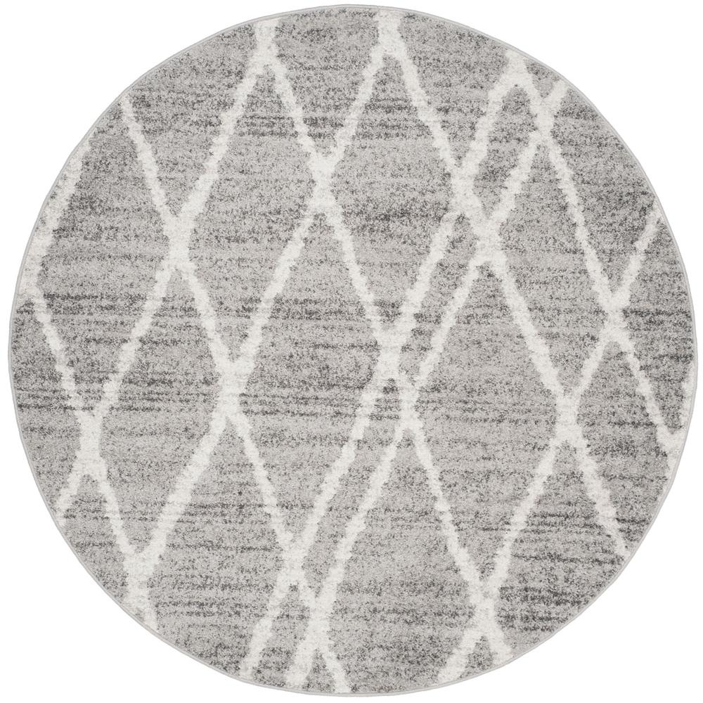 Adirondack, IVORY / SILVER, 8' X 8' Round, Area Rug, ADR128B-8R. Picture 1